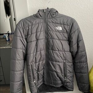 The North Face Boys Charcoal Puffer Jacket